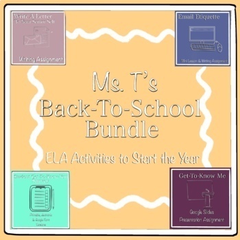 Preview of Back to School ELA Bundle (Great to Pair w/ Icebreakers in the First Few Weeks!)