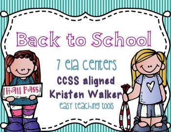 Preview of Back to School ELA Centers for 2nd grade {7 CCSS centers}