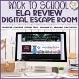 Back to School ELA Review Digital Escape Room