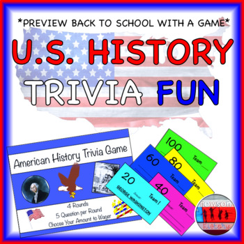 Preview of Back to School Early American History Trivia Game