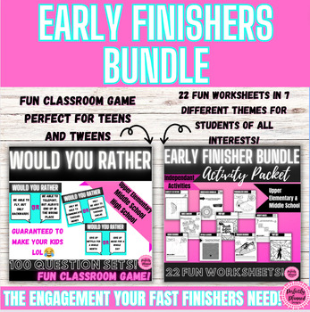 Preview of Early Finishers | End of the Year Game & Activities Packet | BUNDLE