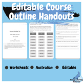Back to School Editable Course Outline PDF Years 7 - 10
