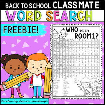 Preview of Back to School Editable FREEBIE