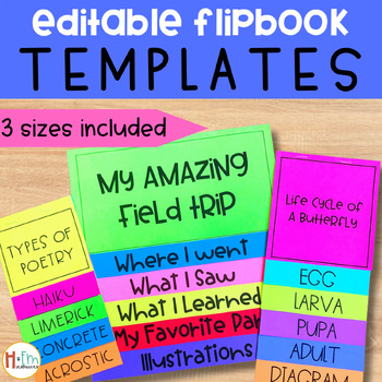 Flipbook Template for ANY Subject {EDITABLE}