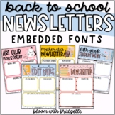 Back to School Editable Newsletter Templates