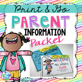 Back to School Editable Parent Information Meet the Teache