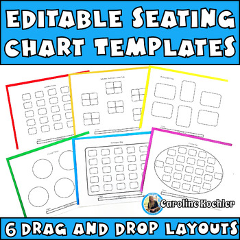 Preview of Back to School Editable Seating Chart Classroom Flexible Template Desk Table Rug