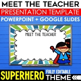 Superhero Teacher Introduction Powerpoint Open House Augus