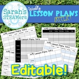 Back to School Editable Weekly Lesson Planner FREEBIE