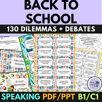 Preview of Back to School Education Debates and Dilemmas ELA ESL