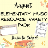 Back to School Elementary Music Lessons and Resources Vari