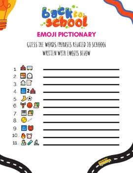 Emoji Phraseology - Back 2 School Edition