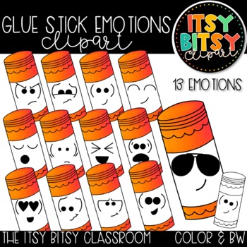 Preview of Back to School Emotions Clipart Faces Social Emotional Clipart