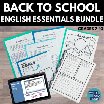 Preview of Back to School English Essentials- Curriculum for the First Few Weeks of School