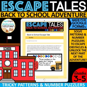 Preview of Back to School Enrichment | Puzzlers | Digital Escape Tale for Google Forms™