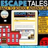 Back to School Enrichment | Puzzlers | Digital Escape Tale