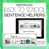 Back to School Errorless Sentence Helpers - Printable and Digital