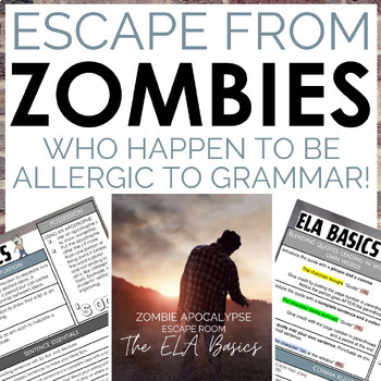 Preview of ELA Skills Escape Room: Review of grammar, blending quotes, homophones and more!