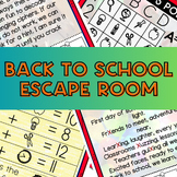 Back to School Escape Room, Escape Room for 3rd-8th Grades