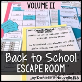 Back to School Activity - Editable Escape Room Volume 2 for Any Subject Area