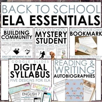 Preview of Back to School Essentials for Middle or High School ELA
