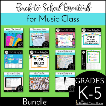 Preview of Back to School Essentials for Music Class