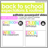Back to School | Expectations & Routines Slides | PPT | DL