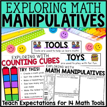 Preview of Back to School Exploring Math Manipulatives, Math Centers, Math Tools vs Toys