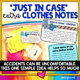 Back to School Extra Clothes Bag Label Notes . Accidents a