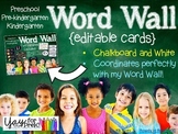 Back to School - FREE Editable Word Wall Cards/Labels {pre