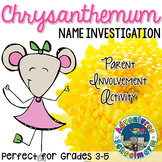 Back to School Activity Chrysanthemum | FREE Parent Involv