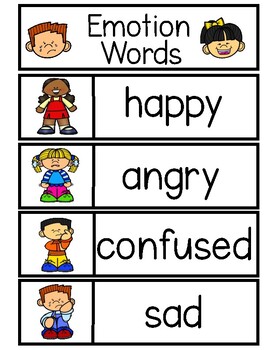 Back to School FREEBIE!! EMOTION Word Cards by Little Lighthouse ...