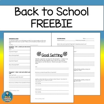 Preview of Back to School FREEBIE
