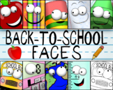 Back to School Faces Clipart | Silly School Faces | Back-t
