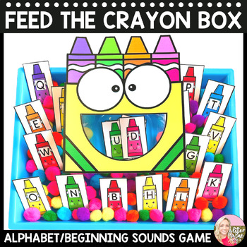 Preview of Back to School - Feed the Crayon Box Game-Alphabet/Beginning Sounds/Handwriting