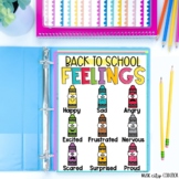 Back to School Feelings & Emotions Chart FREEBIE SEL & Cou
