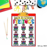 Back to School Feelings & Emotions Chart FREEBIE SEL & Cou