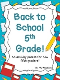 Back to School: Fifth Grade Activity Packet