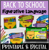 Figurative Language Activity {Back to School Themed}
