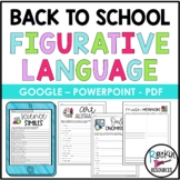 Back to School Figurative Language - August - September
