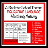 Back-to-School Figurative Language Matching Activity
