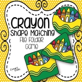 Back to School File Folder Game:  Crayon Shape Matching