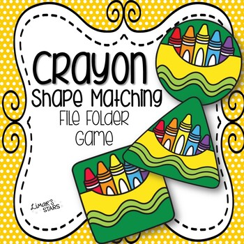 Preview of Back to School File Folder Game:  Crayon Shape Matching