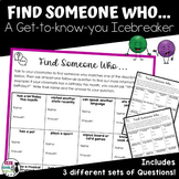 Back to School Find Someone Who Icebreaker - Get to Know Y