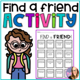 Back to School: Find a Friend Activity
