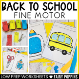 Back to School Fine Motor Activities | Preschool, Pre-K, K