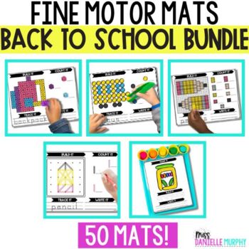 Preview of Back to School Fine Motor Mats BUNDLE