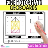Back to School Fine Motor Mats Geoboards