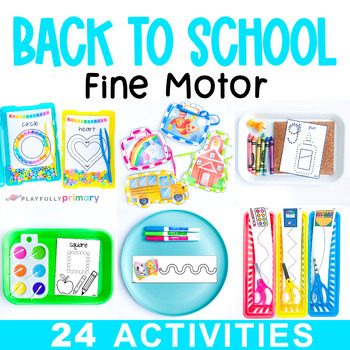 Preview of Back to School Fine Motor Skills Activities, Beginning of the Year Centers, Tubs