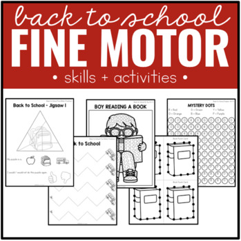Preview of Back to School Fine Motor Skills and Activities